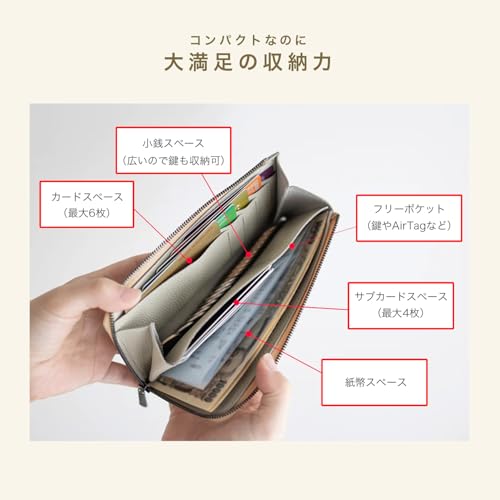 [STATUSY] Il Modo ZIP Concept L-shaped Zipper Genuine Leather Long Wallet (for Left-handed, Chocolate)