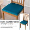 Velvet Stretch Fit Chair Seat Covers,Soft Solid Color Dining Chair Cover Removable Washable Chair Protector for Kitchen, Hotel