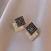 Retro Black Xiaoxiangfeng Stud Earrings Women's Fashion Elegance Temperament High-end Earrings Bow Love Versatile Earrings