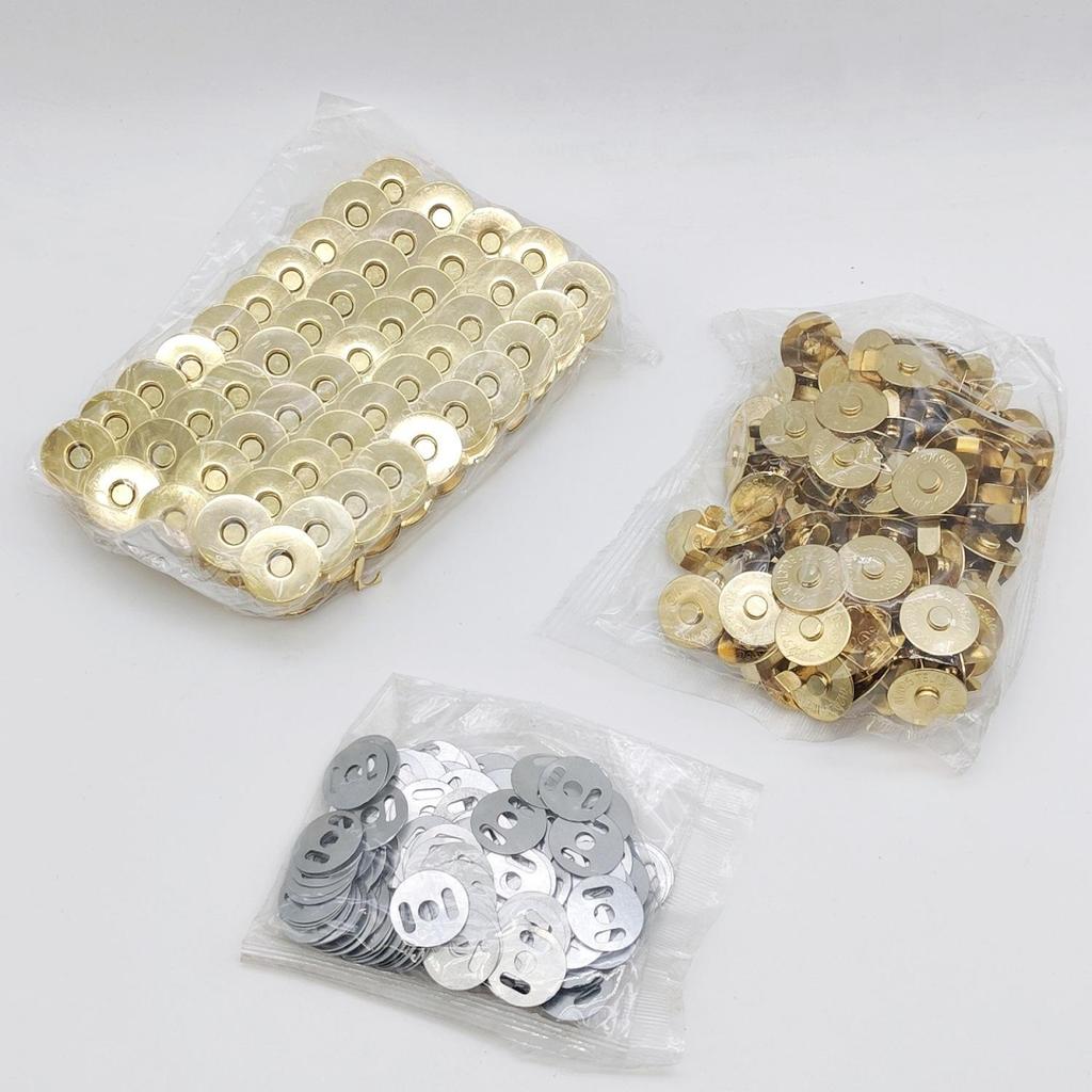 20 Strong Magnetic Snap Button Sets: No-Sew Metal Fasteners for Bags and Clothing