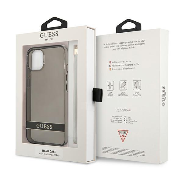 Guess Guhcp13Shtsgsk Iphone 13 Mini 5,4 Czarny/Black Hardcase Translucent Strap