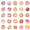 50 Pink Hand-painted Graffiti Stickers Stickers Cute Donut Series Decorative Stickers