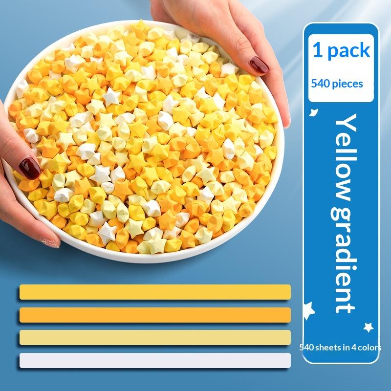 540PCS Gradient Color Star Origami Paper Art Craft Paper DIY Handmade Star Paper Strip Double Side Ucky Stars Folding Paper