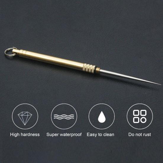 Portable Titanium Alloy Toothpick Reusable Food Grade Metal Toothpick Multi-functional Travel Detachable Pocket Tooth Pick Keychain Pendant
