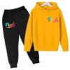 Kids Hoodie Pink Letters Print Coat Boy Girl Toddler 3-12 Years Charming Casual Clothing Top+Pants 2P Leisure Sports Fashion Set