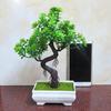 "Artificial Bonsai Potted Plants - Small, Plastic, Decorative Flowers for Desktop & Living Room"