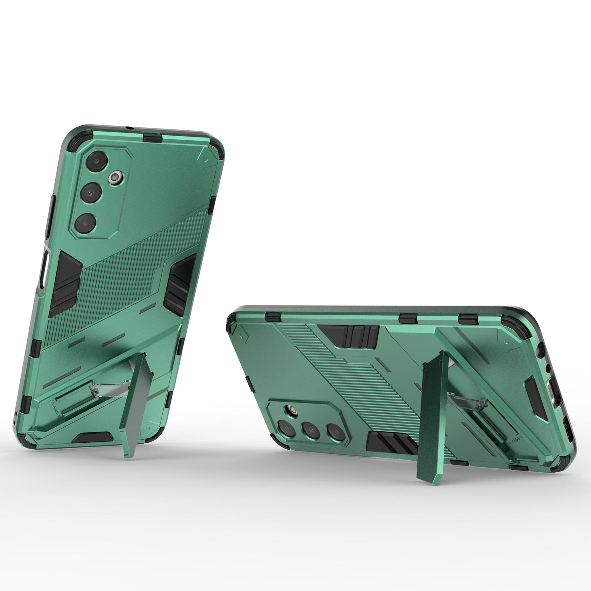 

For Samsung Galaxy A05s 4G Case Anti-scratch PC+TPU Phone Cover with Kickstand Green