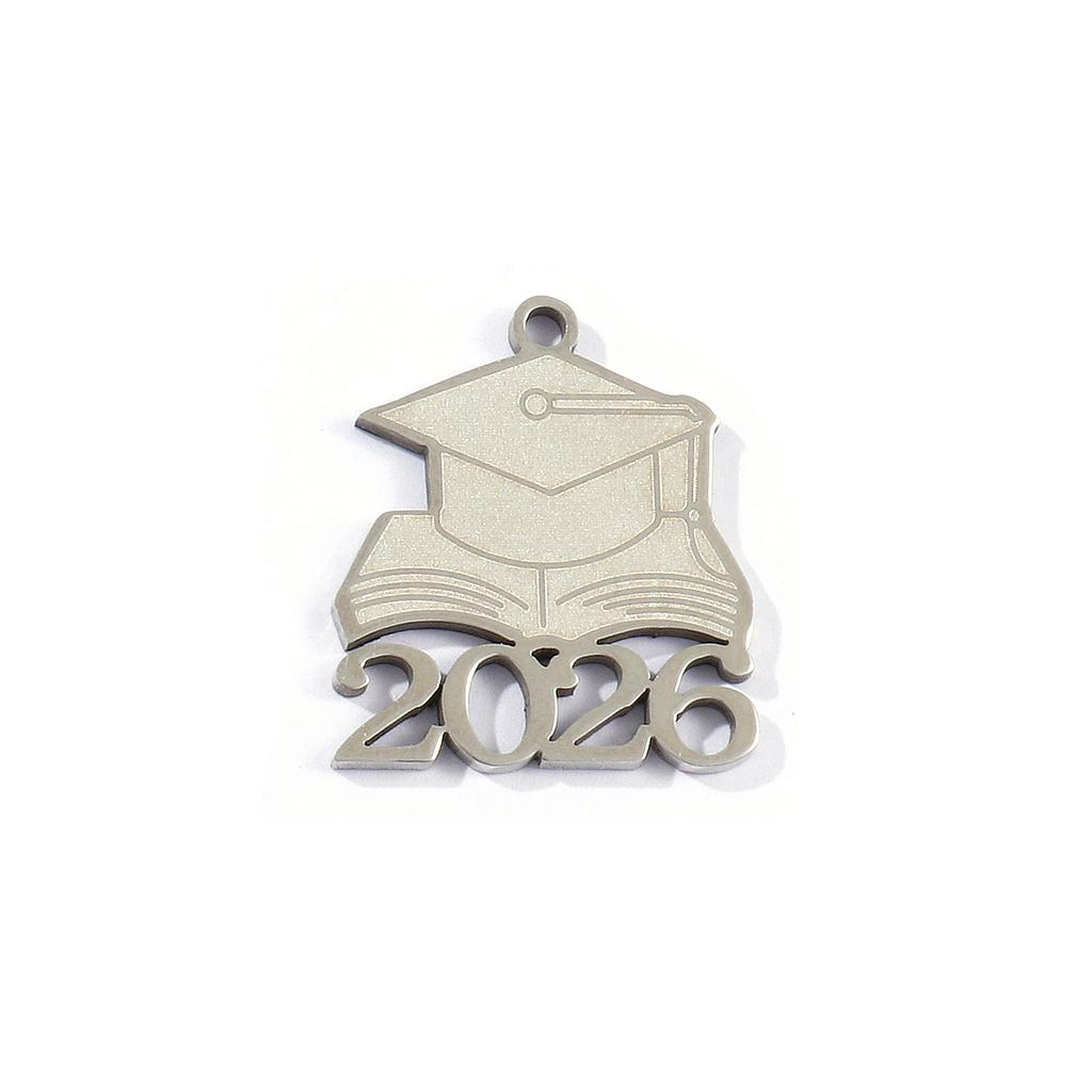5pcs New 304 Stainless Steel Charms 2026 College Jewelry Charms Multicolor Doctorial Hat Hollow Pendants DIY Necklace Jewelry