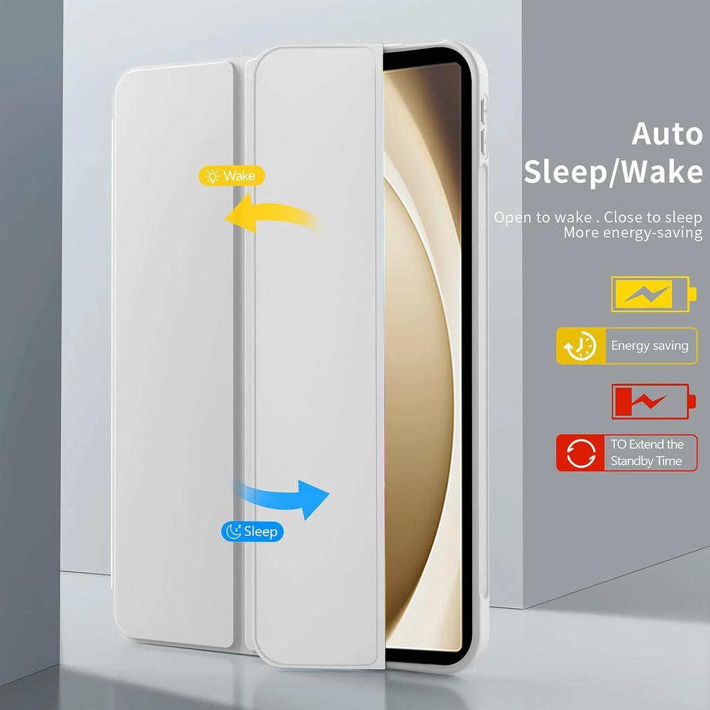 For Samsung Galaxy Tab A11 Plus Case 11-inch TPU Tri-fold Flip Magnetic Stand Funda For Galaxy Tab SM-X230 X236 X226B Cover