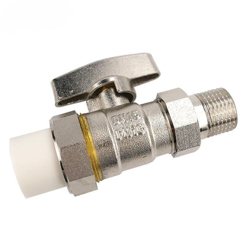 PPR Electroplated External Thread Ball Valve