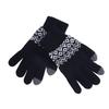 Women Men Fashion Winter Knitted Warm Driving Cycling Gloves Outdoor Thickened Touch Screen Gloves Jacquard Gloves for Cold Weather