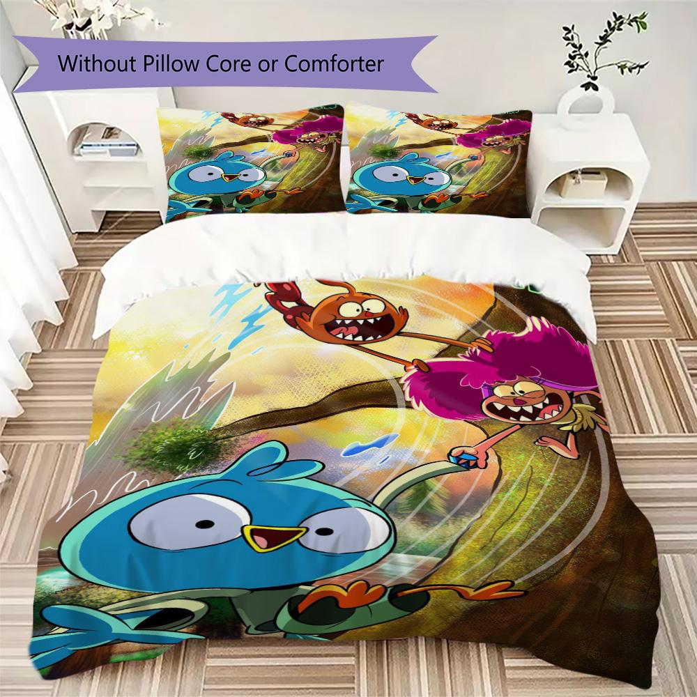 Anime Characters Pattern Bedding,Quilt Set Quilt Cover Pillowcase Home Birthday Gift (1*duvet cover+2*pillowcase,without core)XSJT0917288