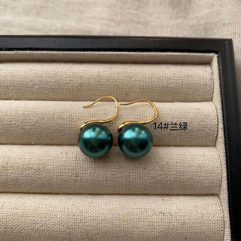 Elegant Light Luxury Pearl Stud Earrings Multi-Color Niche High-End Classic Personalized Commuter Ear Hook Earrings