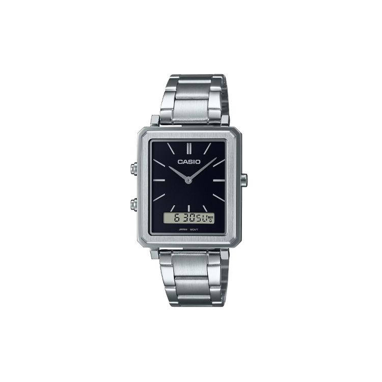 

Casio Standard Series 50M Waterproof Quartz Movement Stainless Steel Watch Men watches Black MTP-B205D-1E Black Dial