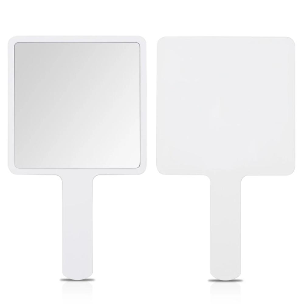 

1 шт., пластиковая ручка, ручное зеркало для макияжа, портативное квадратное зеркало для наращивания ресниц, принадлежности для салонов красоты и косметики для женщин