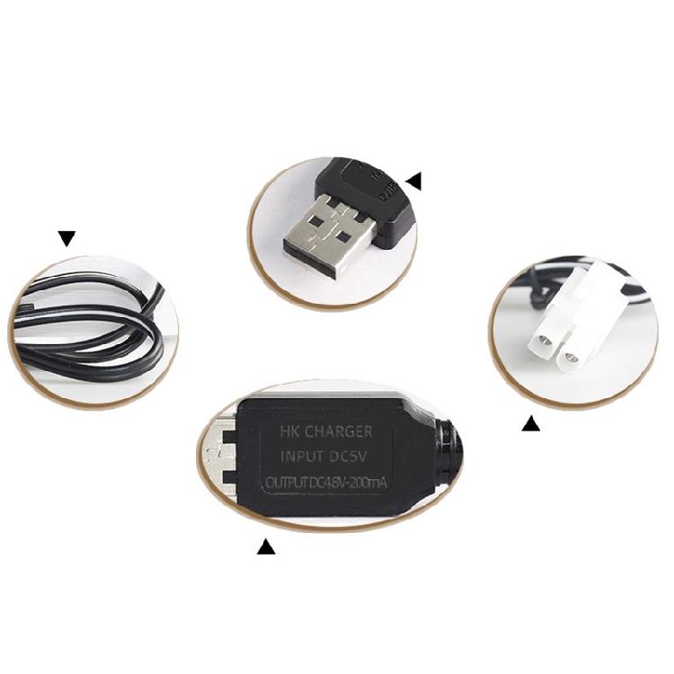 4.8V 200mA NiMh/NiCd Battery USB Charger Packs KET-2P Plug USB Charging Cable