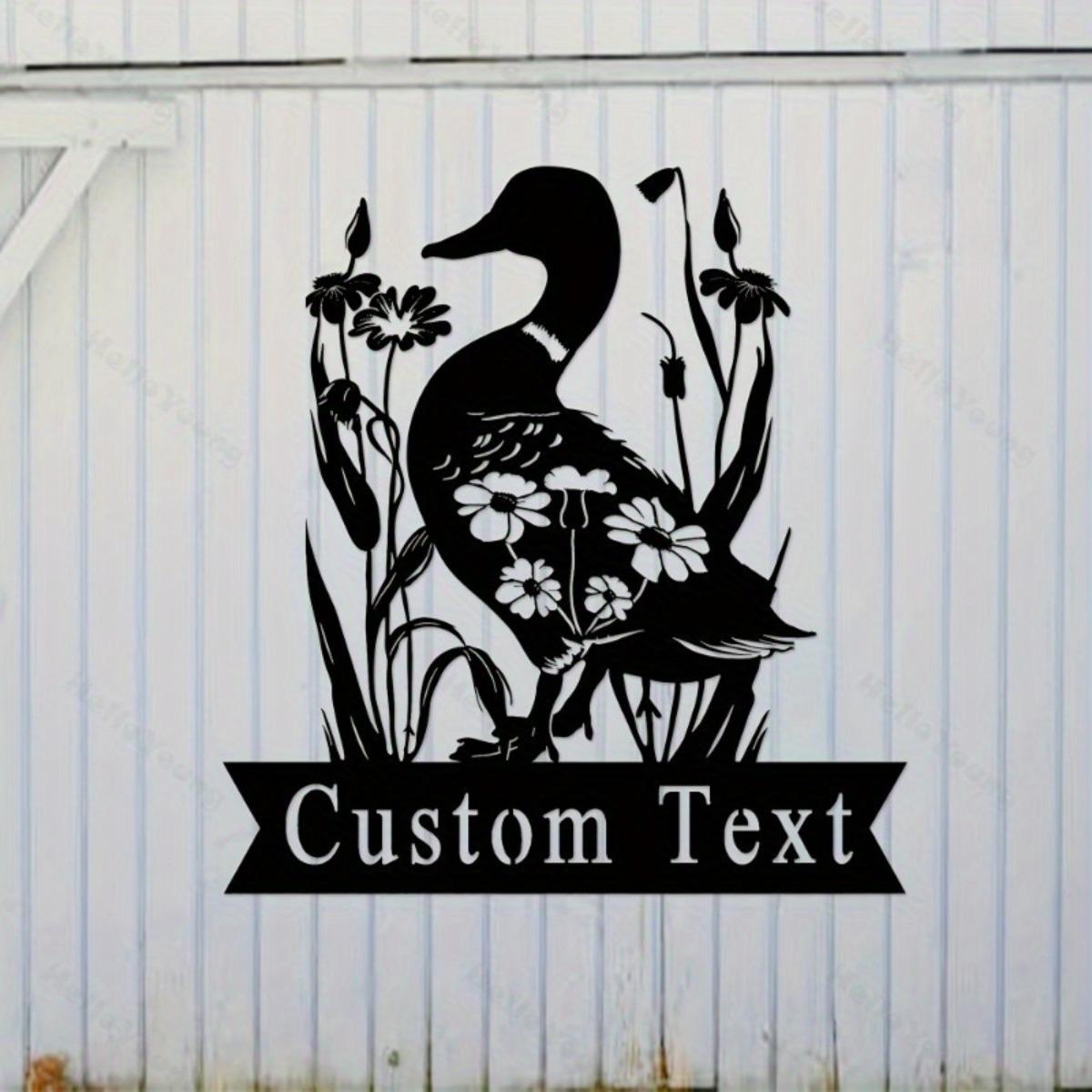 

Customizable Metal Duck Sign Durable Iron Art Wall Decor for Home Garden Hot Sale M чёрный