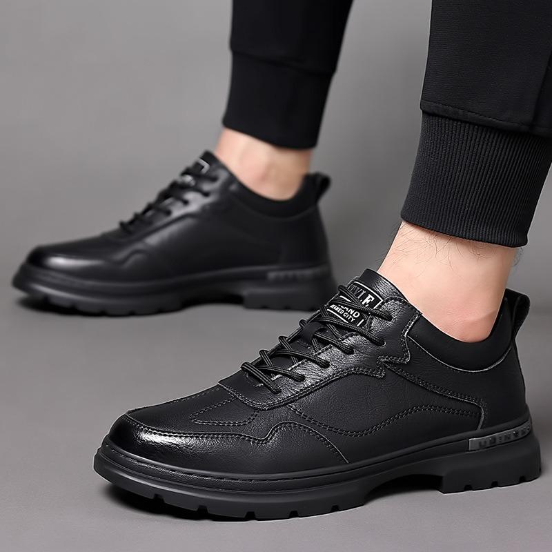 Fashion Spring Autumn Cow Leather Sneakers for Men Designer Soft-soled Men's Board Shoes Fashion Winter Warm Sports Zapatos De Hombre