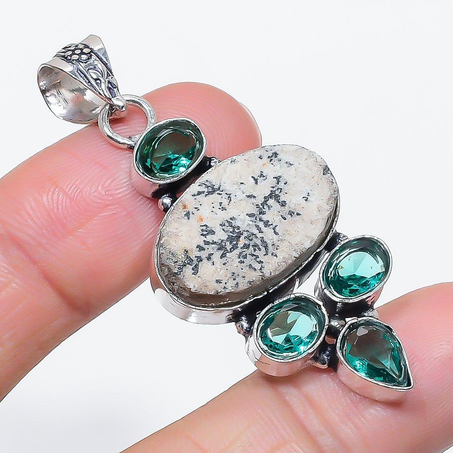 

Натуральный Псиломелан Дендритный Серебряный Подвеска 925 пробы 2,17 M8p52