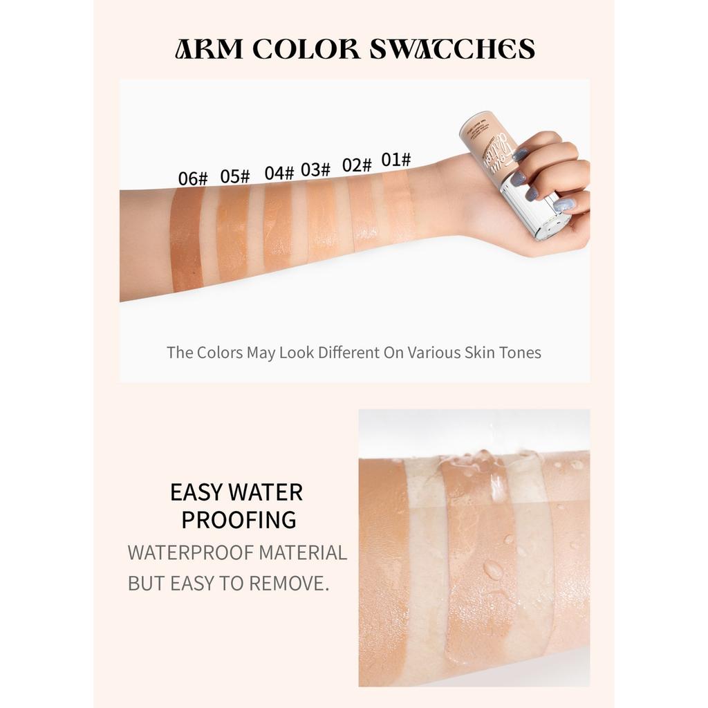 Clear and Docile Natural Makeup Foundation, Light Concealer, Waterproof and Oil Control Foundation