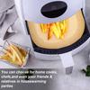 200pcs 5-7QT Air Fryer Paper Liners High Temp Resistant Food Grade Square Disposable Non Stick Microwave Safe Quick Clean