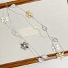Flower Flower Necklace Adjustable Length Necklace Evening Party Necklace Alloy Texture Present for Fashion Enthusiasts