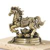 Brass Wealth Fortune Horse Figurine Good Luck Success Horse Ornament Small Horse Statue Decor Collectible Sculpture Ornament