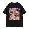 Cute Moo Deng Baby Hippo Funny Meme T Shirts Women Casual Short Sleeve T-shirt Vintage Hip Hop Streetwear Tshirt Tops