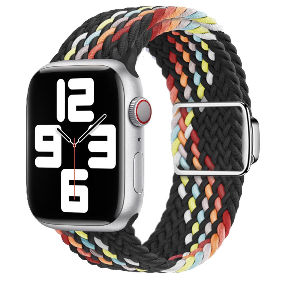Braided Loop Strap for Apple Watch Band 44mm 40mm 49mm 45mm 41mm 46mm 42 38mm Nylon Bracelet iWatch Series Ultra 10 9 8 7 6 5 SE