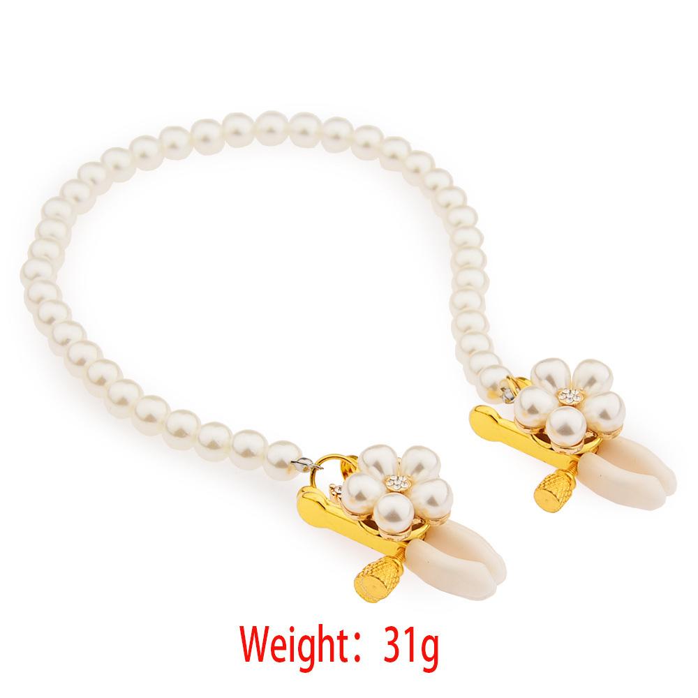 Adult Products New Pearl Chain Nipple Clamp. Sex Climax Yin Clip. Alternative Sex Toys Straight Hair