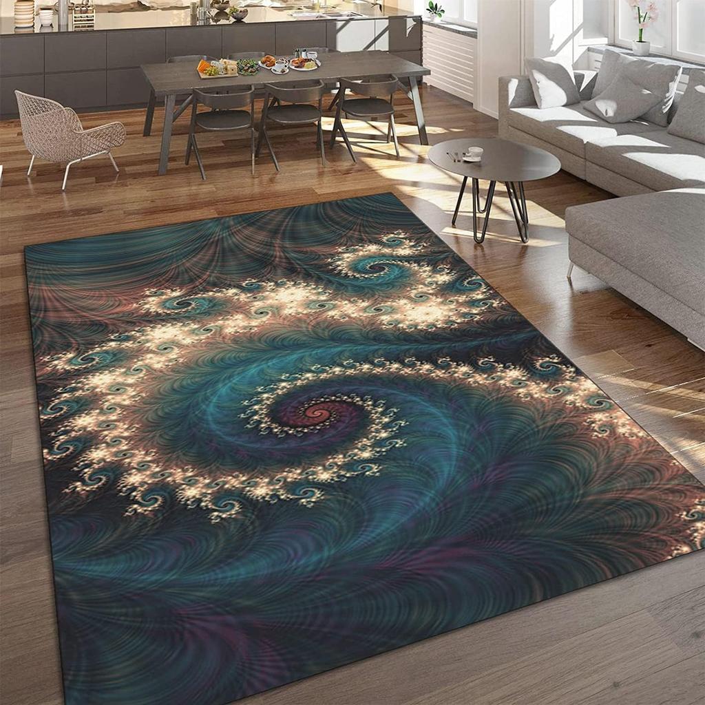 The Creative Printed Pattern Textured Carpet Is Suitable for Home Decoration In Living Rooms and Bedrooms.