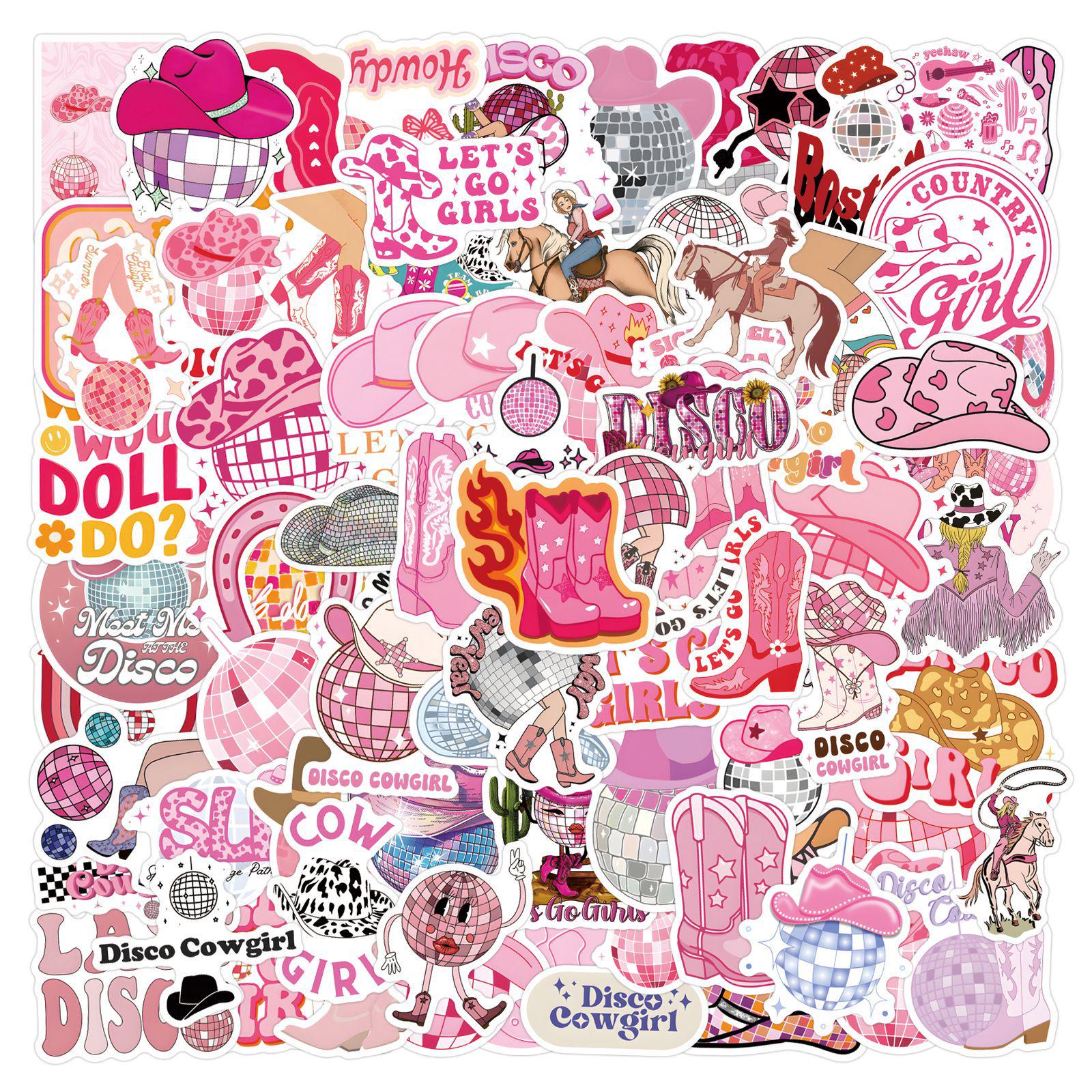 

Disco Cowgirl Graffiti Stickers - 110 Sheets for Suitcase Decoration