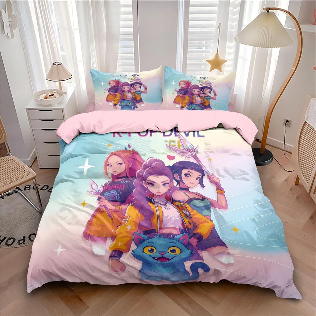 Star Hunters Duvet Cover Set With Zipper Closure Popular Girls' Bedding Set Soft Comfortable Quilt Cover Set For Bedroom