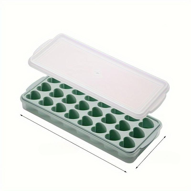 1set Ice Cube Tray with Lid, Quick Freeze Silicone Mold, Easy Release Ice Maker for Freezer, BPA-Free Leakproof 24-Cube Tray Set