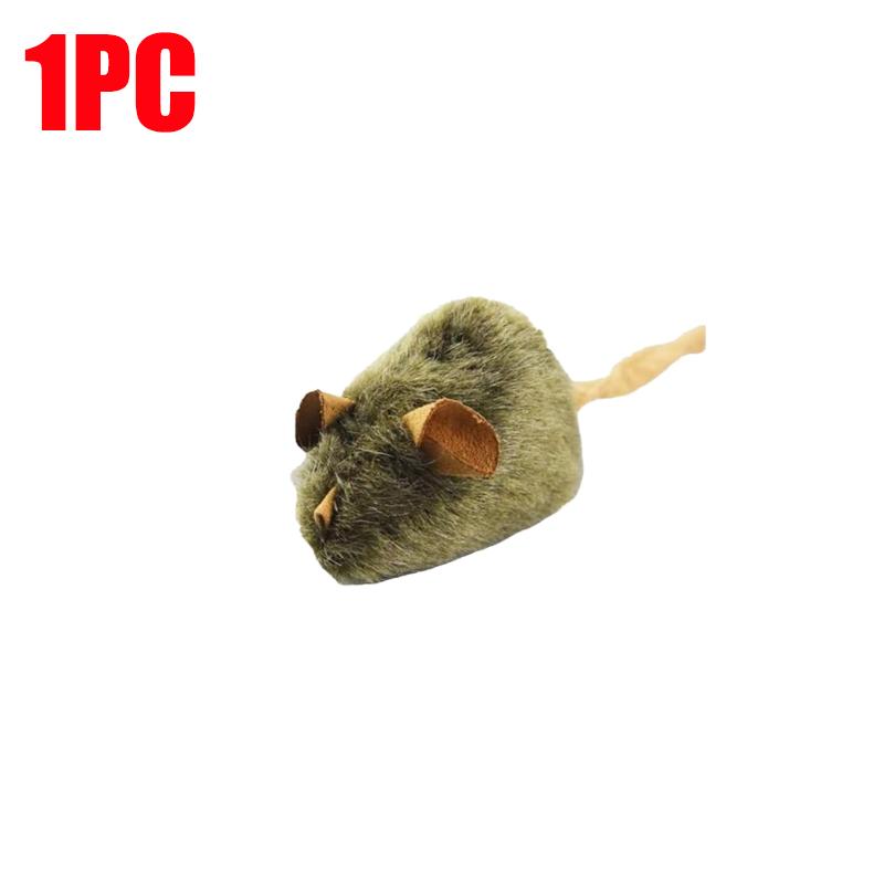 

10/1x Plush Simulation Mice Toys Plush Interactive Cat Toy With Sound Indoor Electronic Play Kitten Teaser Cat Toy Pet Supplies