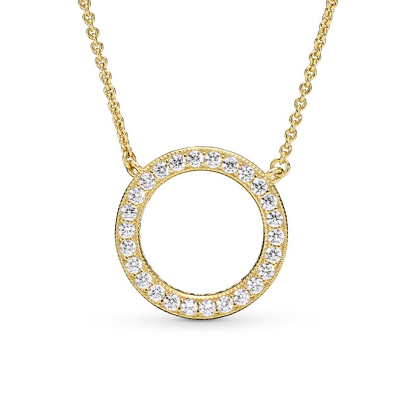 Pandora The Desire of the Heart Synthetic Cubic Zirconia Necklace Uniform Couple Style for Men and Women 367121CZ