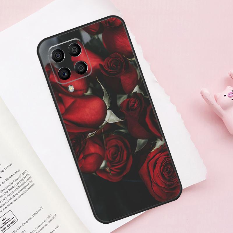 Red Rose Flower For Samsung Galaxy M31 M32 M12 M52 M13 M33 M53 M11 M51 M15 M55 M14 M34 M54 M30s M20 Case