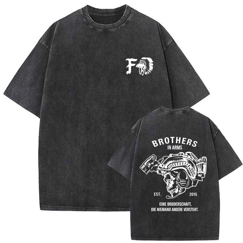 Washed Vintage Forward Observations Group Be Seeing You Print Tshirt Skeleton Graphic Tshirts Men Fashion Oversized T Shirts