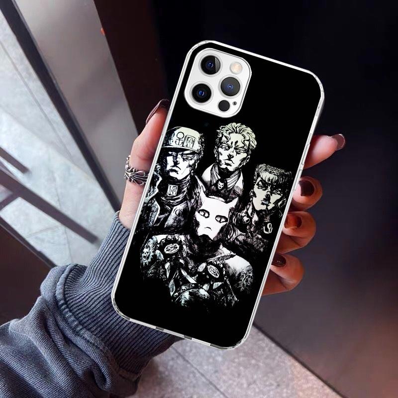 

JoJo Kira Yoshikage Killer Queen Phone Case For iPhone 17 Air 11 13 Mini 14 15 Plus 16 12 Pro Max 16E SE 7 8 Pattern Soft TPU Ba iPhone 15 Plus