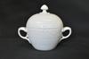 White Fluted Half-Lace Sugar Pot Denmark Vintage Rare