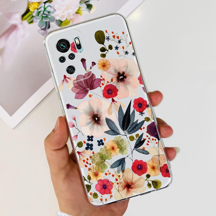 For Xiaomi Redmi Note 10 4G 5G Case Redmi Note 10 Pro 10 Lite Cover Soft TPU Slicone Clear Bumper Mi Note10 Lite Beautiful Capas
