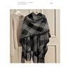 Vintage British Style Fringe Scarf For Women Winter Warm Shawl