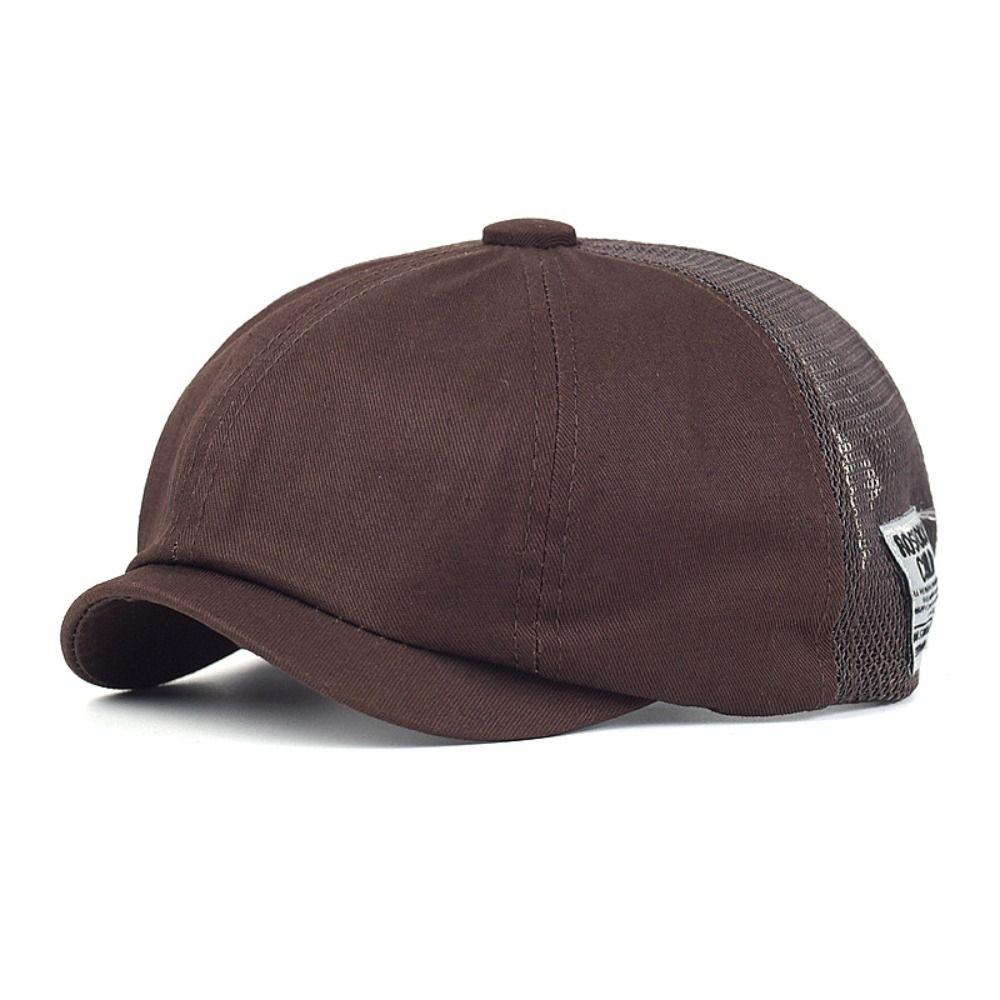 Breathable Berets Hat Mesh Baseball Cap Vintage Newsboy Caps  Men
