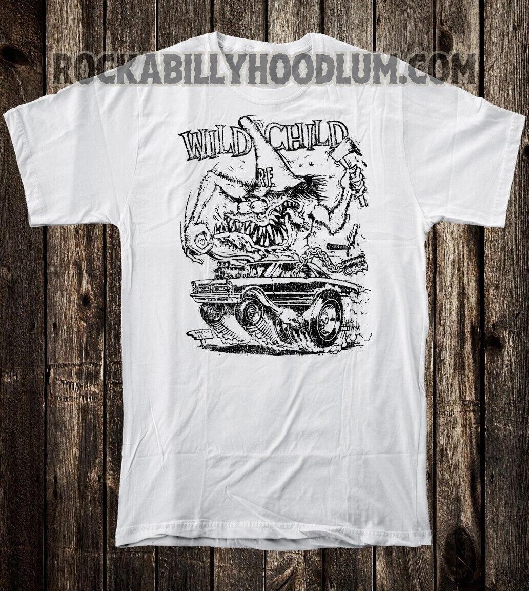 

Retro Hot Rod Tee T Shirt Vtg Drag Racing Ed Big Daddy Roth Wild Child RF S