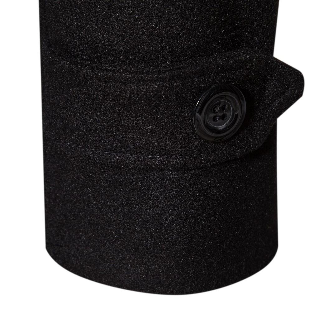 Men's Leisure Self-Cultivation Double- Buckle MAO Long Windbreaker Coat