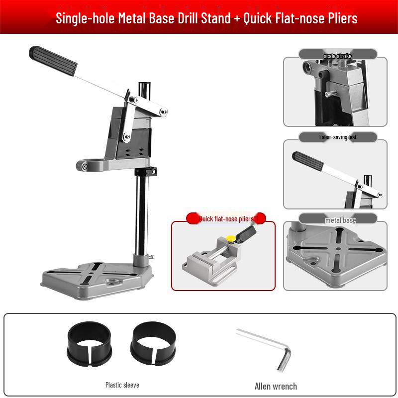 Multifunctional Electric Drill Stand: Handheld To Bench Mini Pistol Drill & Micro Punching Tool for Household Use