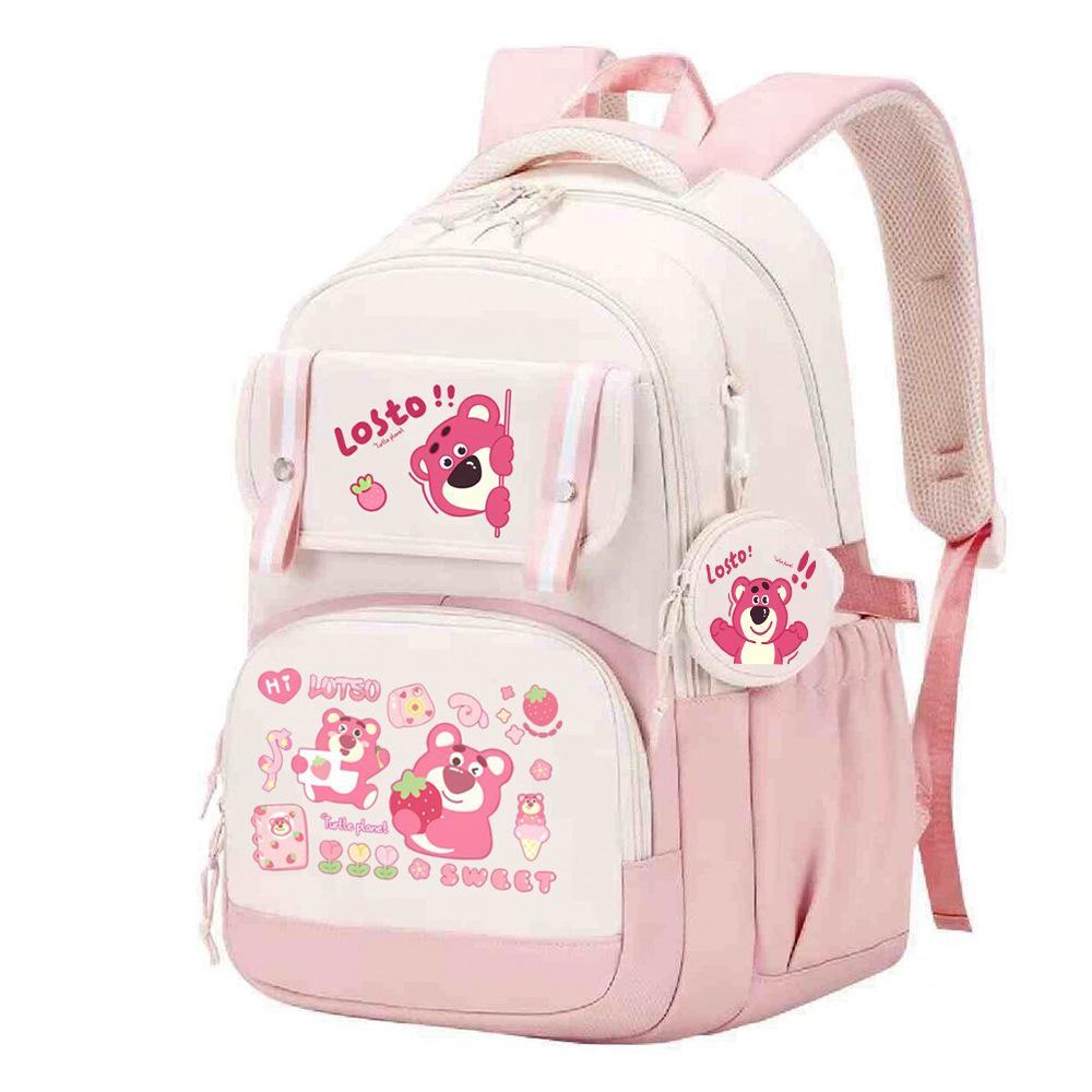Cute Children's School Bag Lightweight Ridge Protection Elementary School Students Grades 3-6 Junior High School Students Burden Reduction Backpack