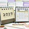 2027 Desk Calendar Minimalist Portable Desktop Ornament for Home Office Travel Business Trip Schedule Planning Decoration