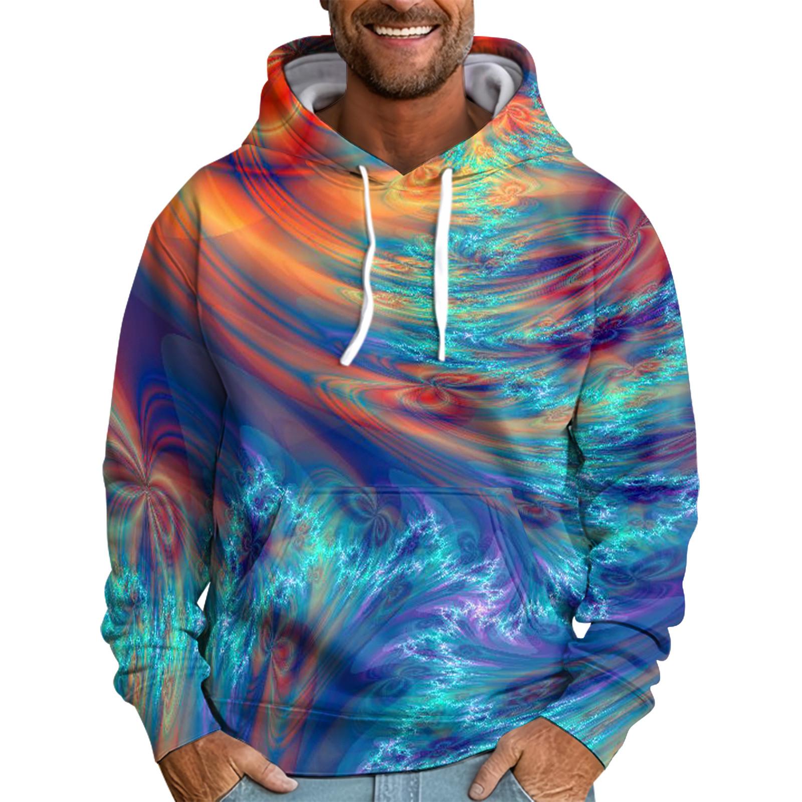 Мужская свободная толстовка с капюшоном с принтом мужская повседневная модная спортивная толстовка XL 1939₽