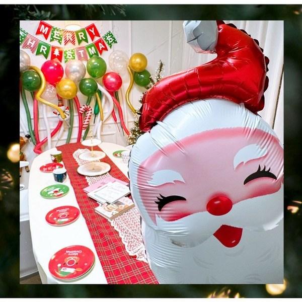 Srebrny Kwiatowy Pasek [42P] Zestaw Balonów i Girland Bożonarodzeniowych Artykuły Domowe Na Imprezę Duża Pojemność